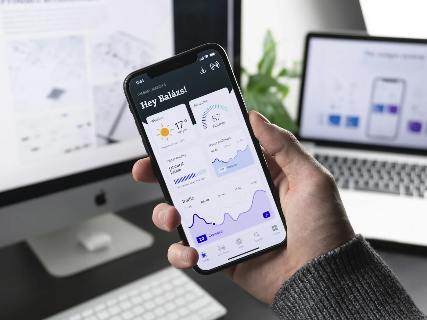 iOS and Android mobile app development interfaces
